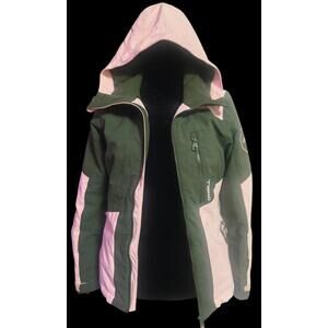 O'Neill "Snow Outerwear Pink and Green Waterproof Jacket Size Women's Small